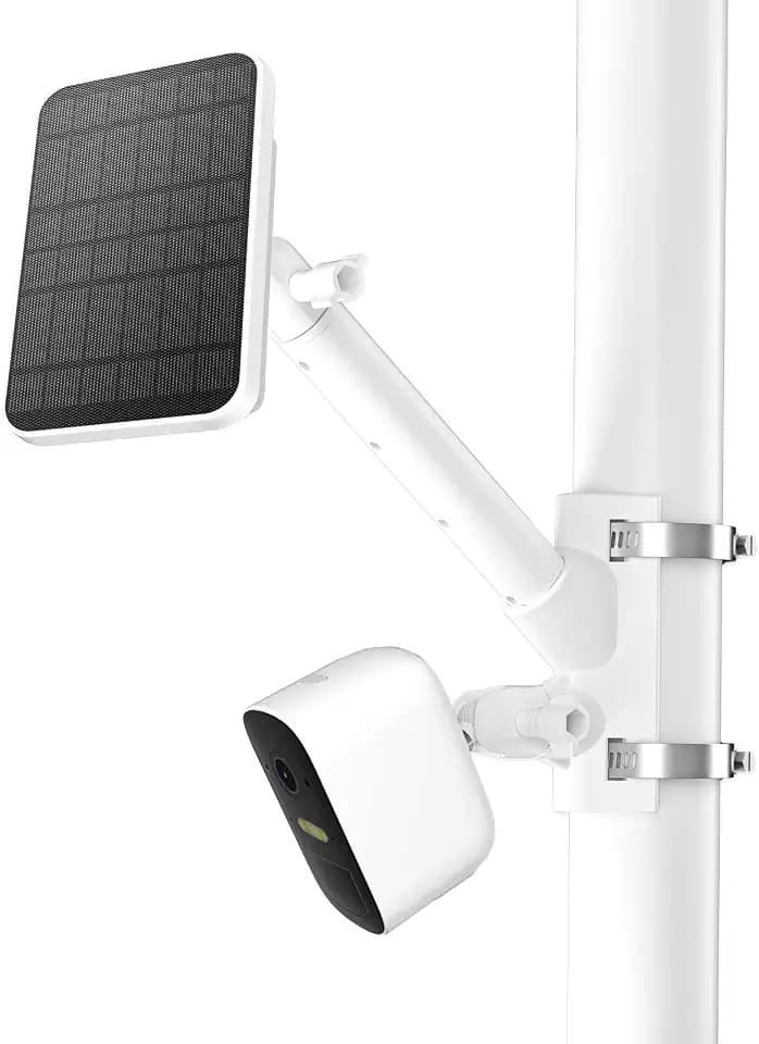 HOLACA 2-in-1 Masthalterung Kompatibel mit AR-lo Pro 4/3/Ultra/Essential, eufyCam 1/2/2C/2C Pro/3/3C/E, für Kamera und Solarpanel mit 1/4"-Gewinde, Weiß