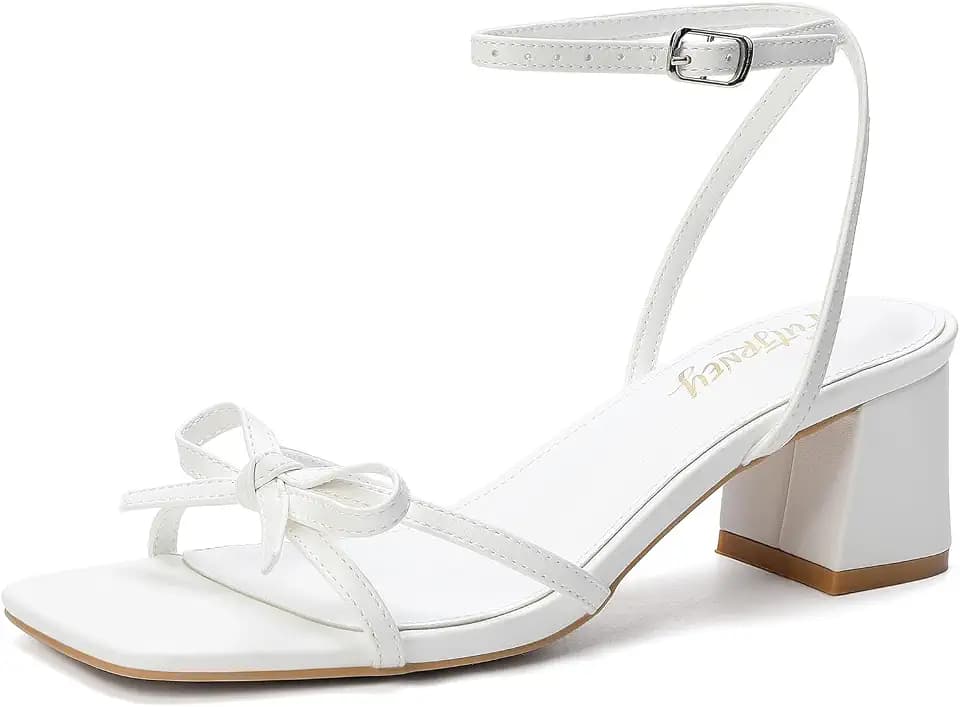 Women's Bow Strappy Low Heels