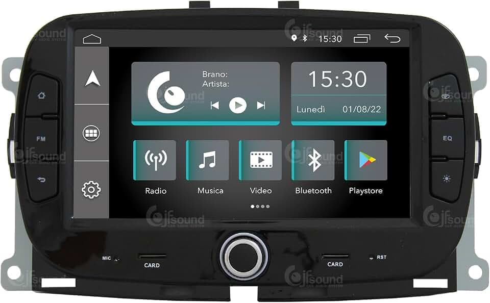 Autoradio für FIAT 500 von 2015 Android GPS Bluetooth WiFi USB DAB+ Touchscreen 7" 8core Carplay AndroidAuto