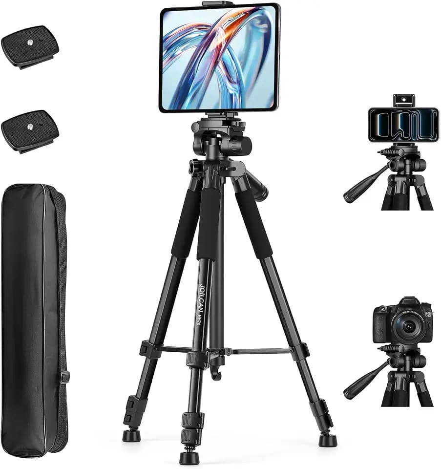JOILCAN 67" Phone iPad Tripod, Professional Camera Tripod