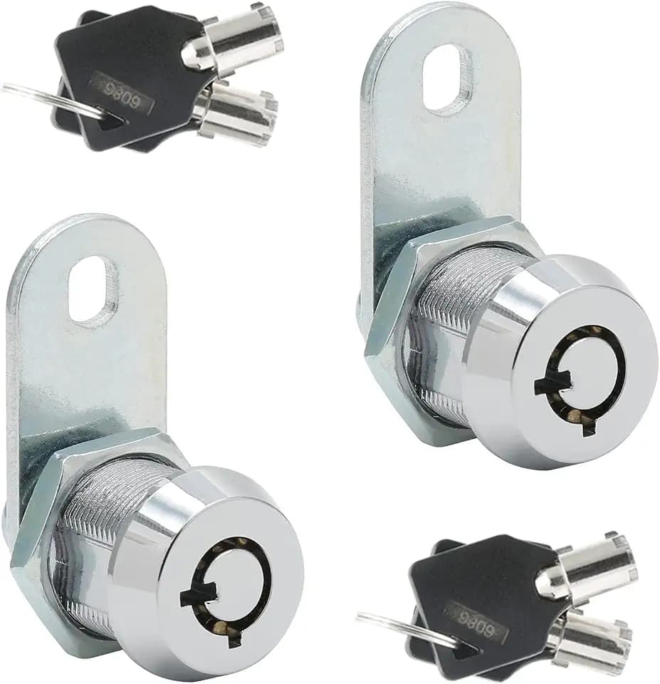 Household Toolbox Lock 5/8" Tubular Cam Lock Replacement 180 Degree Cabinet Drawer