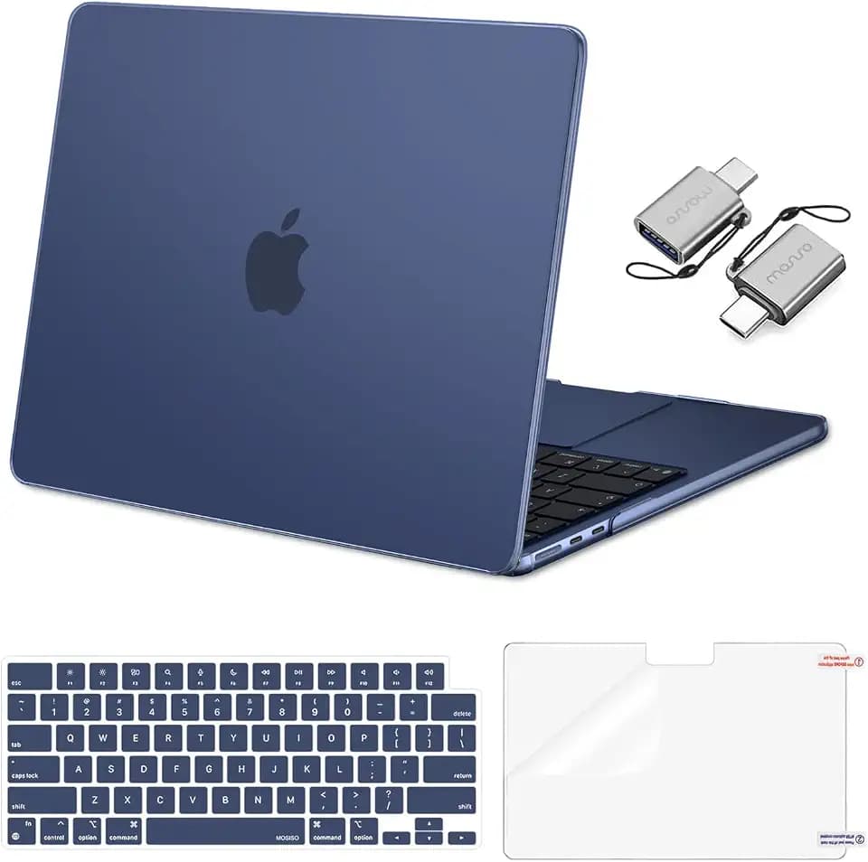 MOSISO Compatible with MacBook Air 13 inch Case M5 2026 M4 M3 M2 2025-2022