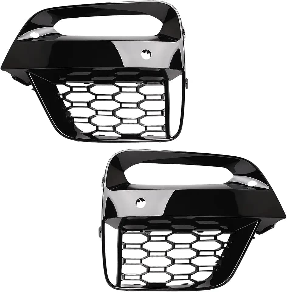A Pair Front Bumper Fog Light Grille Frame Cover PDC Sensor Hole Driver Passenger Side Fit For BMW X3 G01 M Sport 2018-2021 Fit For BMW X4 G02 M Sport 2019-2021 Replaces 51118092757 51118092758