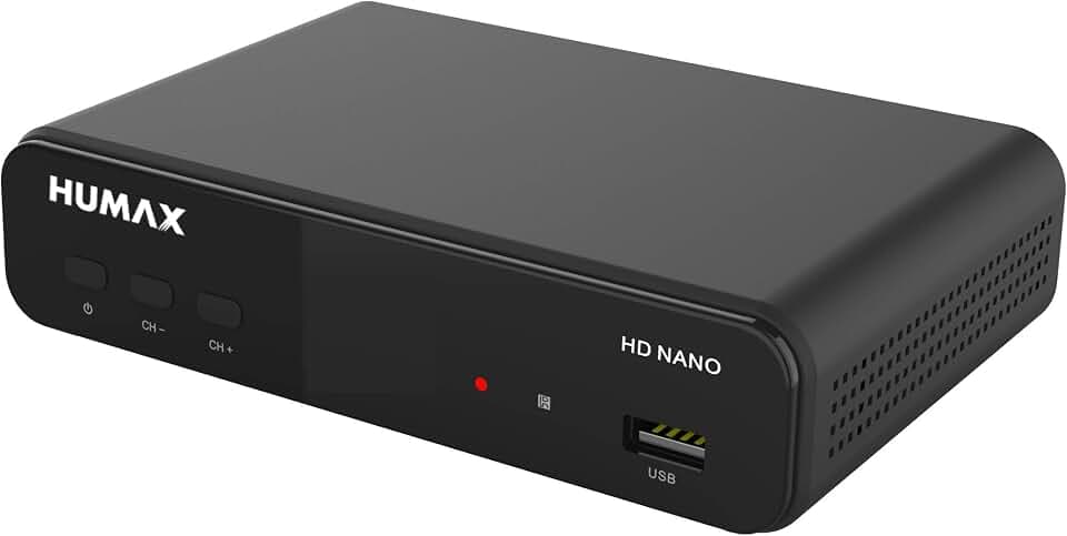 Humax Digital HD Nano Digitaler HD Satellitenreceiver 1080P Digital HDTV Sat-Receiver mit 12V Netzteil Camping - Astra vorinstalliert - HDMI, SCART, DVB-S/S2, ohne HDMI Kabel