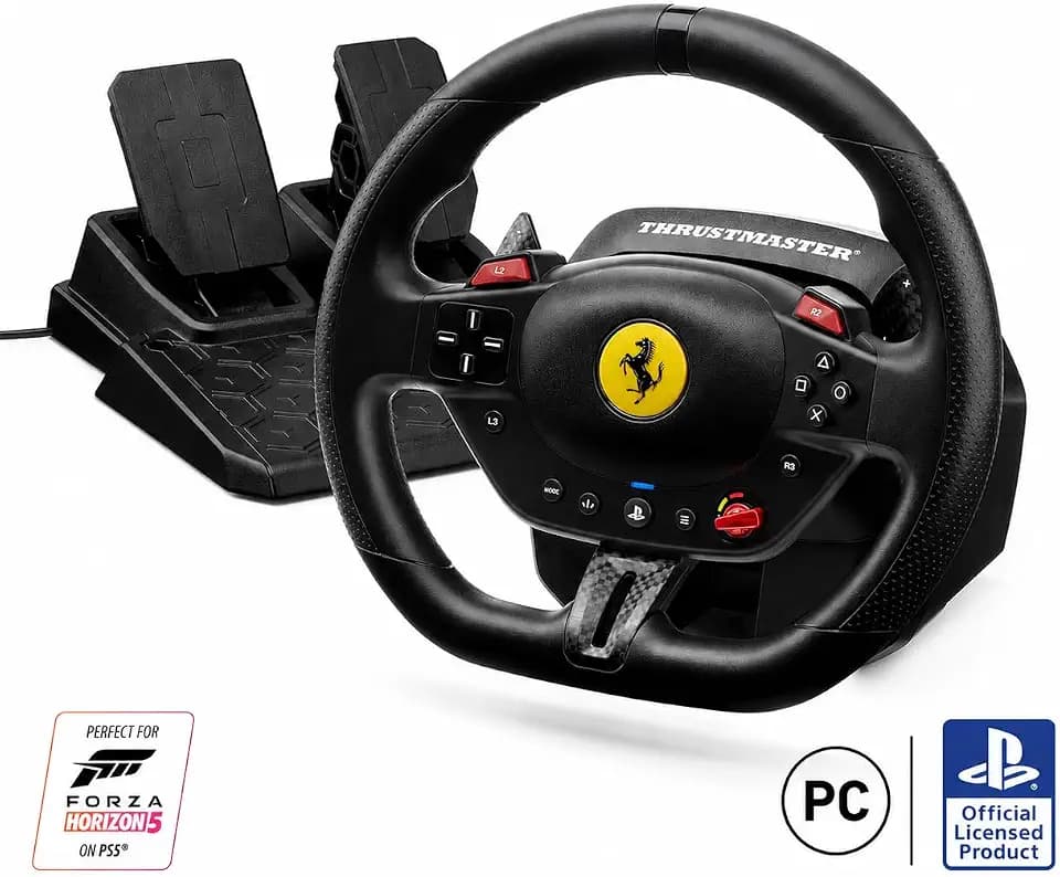Thrustmaster T98 Ferrari 296 GTB - Racing Wheel and Pedal Set - PS5 & PC
