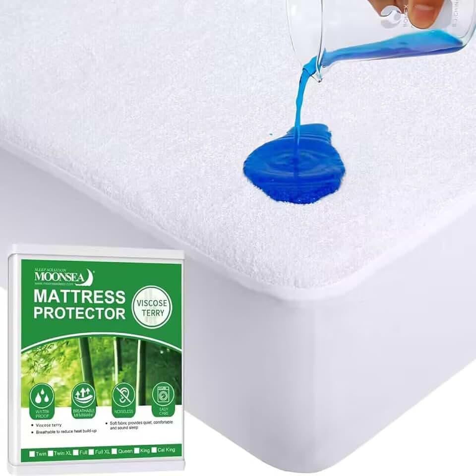 Twin XL Mattress Protector Cover Cooling,Extra Long Twin Waterproof Cover