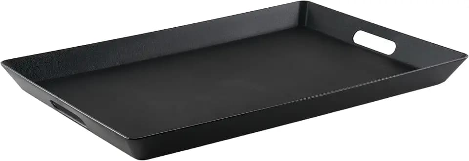 G.E.T. 17" x 24" Black Non-Skid Healthcare Abs Room Service Tray