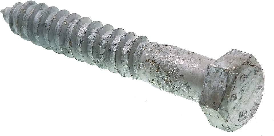 Prime-Line 9056921 Hex Lag Screws, 1/2 in. X 3-1/2 in., A307 Grade A Hot Dip Galvanized Steel (25 Pack)