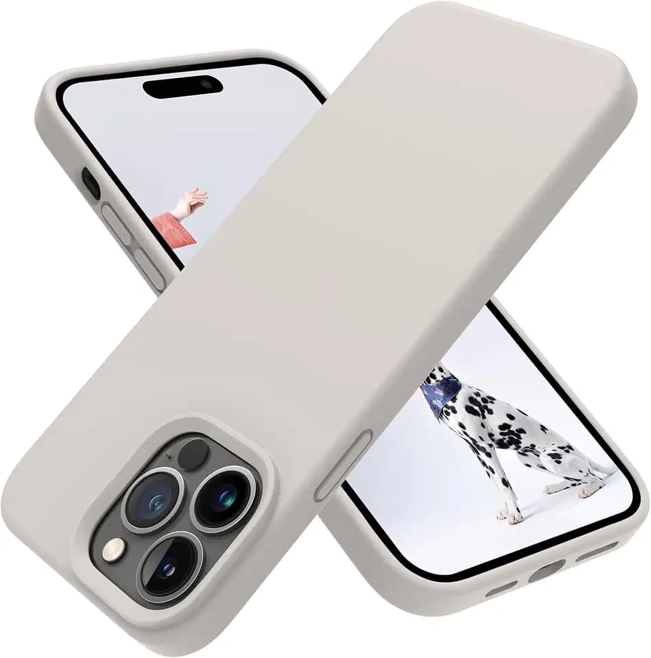 OTOFLY Designed for iPhone 14 Pro Max Case, Silicone Shockproof Slim Thin Phone Case for iPhone 14 Pro Max 6.7 inch (Stone)