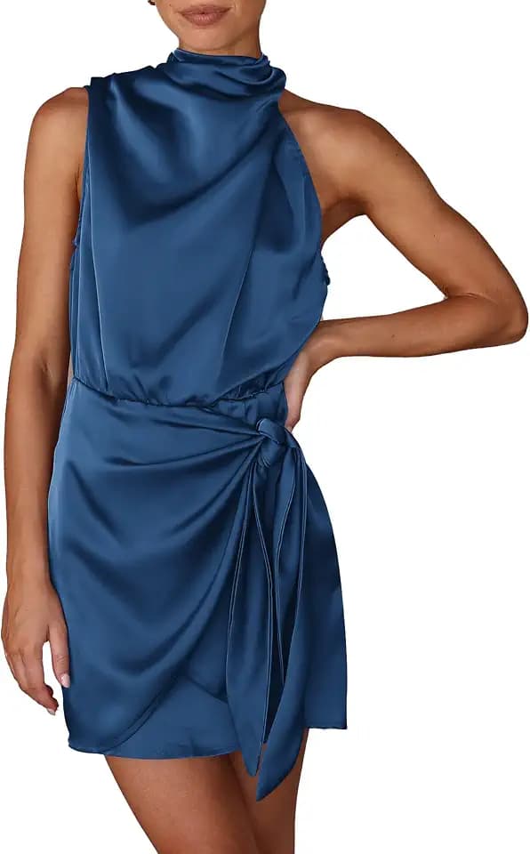 PRETTYGARDEN Women's Formal Short Satin Cocktail Dress