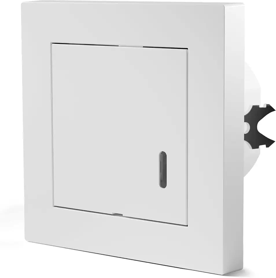 Scandinavian home Bewegungsmelder Innen - HF Bewegungsmelder Lichtschalter Standardmaß 55-180° 15m Erfassung, mit 3-Draht-Technik/Neutralleiter für LED, Unterputz Montage - Weiß Glänzend