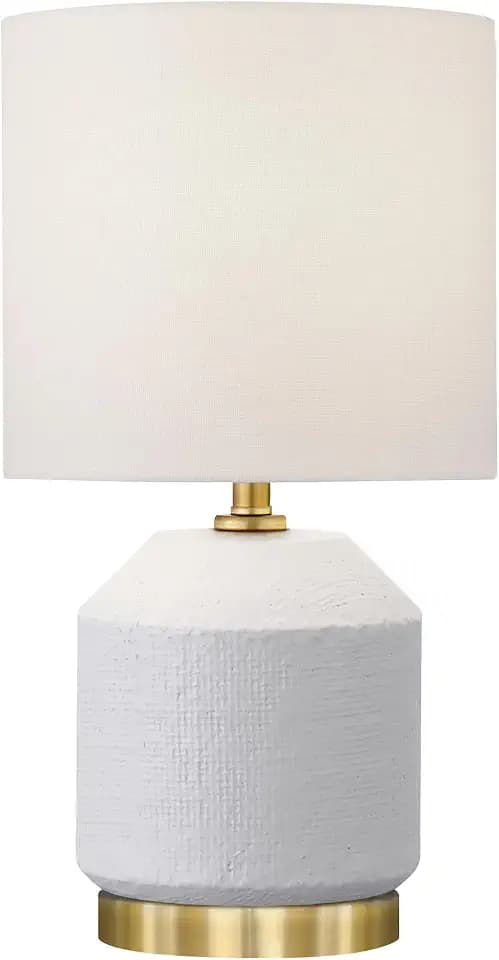 Henn&Hart 15" Modern 1-Light Table Lamp, Flat White