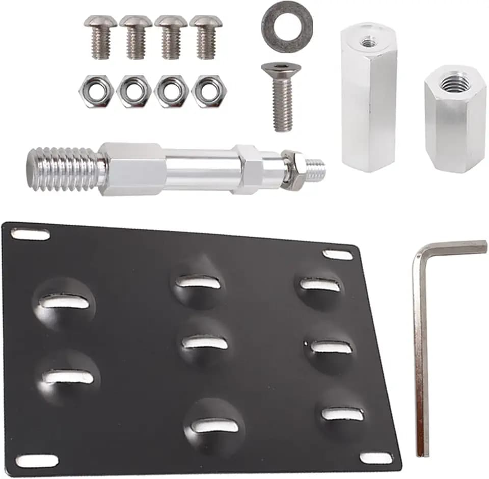 Front Bumper Tow Hook License Plate Mount Bracket Replacement for A4 S4 A5 S5 A7 S7 RS7 2008-2015