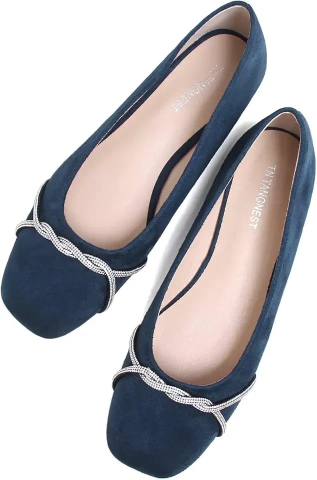 TN TANGNEST Womens Casual Flats Chain Ballet Flats