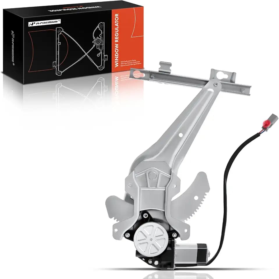 A-Premium Rear Passenger Side Power Window Regulator with Motor (2-Pin)