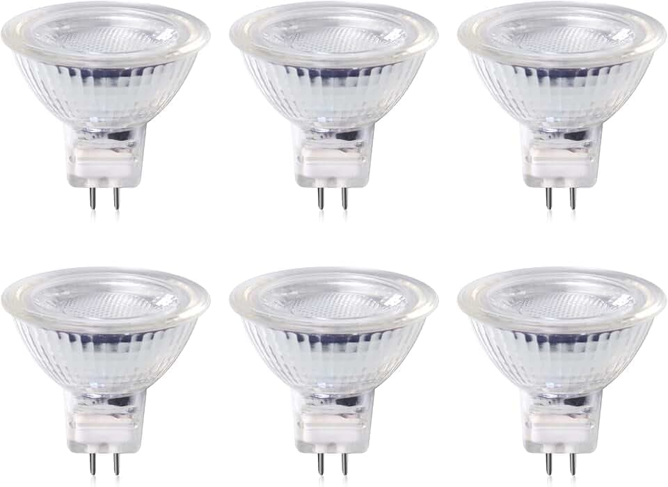 Luxvista 220V GU5.3 MR16 LED Warmweiß 3000K 5W Spot Ersetzt 50 Watt Halogenstrahler, 320LM 25° Abstrahlwinkel Nicht Dimmbar (6 Stück)