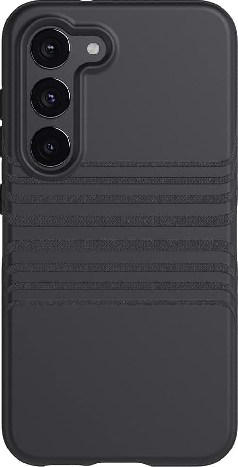 tech21 Evo Tactile Hülle für Samsung Galaxy S23 - mit 4,8 m Fallschutz - Schwarz
