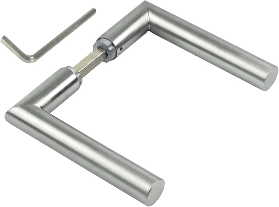 JUVA Türdrücker aus Edelstahl - L-Form Türgriffe mit Drückerstift 8 mm