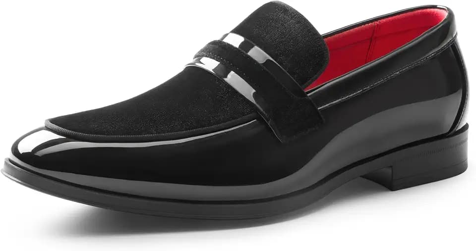 Bruno Marc Men's Tuxedo Loafers Slip-on Dress Shoes