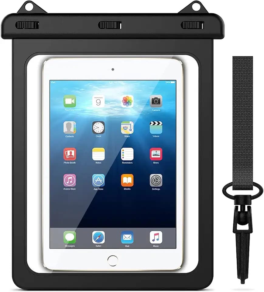 10.5 inch Waterproof Tablet Case, Tablet Dry Bag for iPad Pro 10.5, iPad 2020 10.2, New iPad 9.7, iPad Air 3, Air 2, Galaxy Tab A 9.7 / S6 / S7, Kindle Fire HDX/Fire HD 10, up to 10.5 Inch