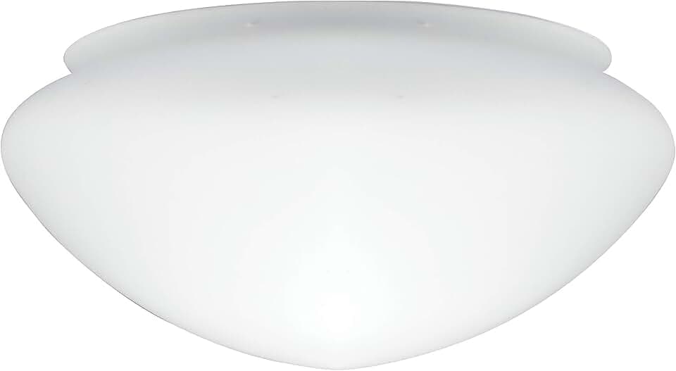 Westinghouse Lighting 8704540 Lampenschirm 13,1 cm aus satiniertem Glas, Pilzform, weiß, 14.3 x 17 x 8.51 cm