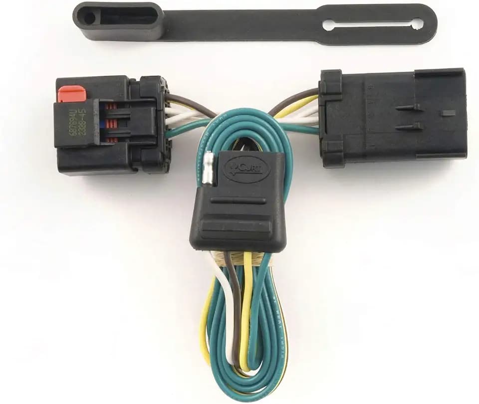 CURT 55381 Vehicle-Side Custom 4-Flat Trailer Wiring Harness for Select Chrysler, Dodge, Jeep Vehicles
