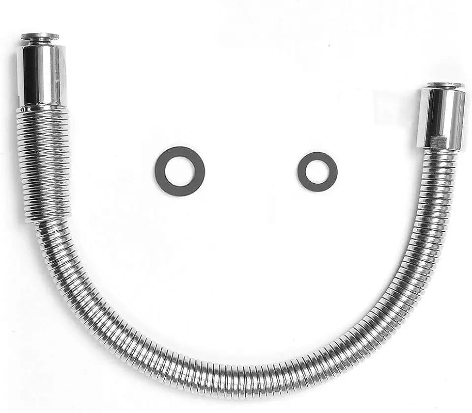 Gastro Schlauch Küchenarmatur Ersatzschlauch für Gastrobrause/Geschirrbrause/Schlauch Gastro - Inner Schlauch of PEX - 1/2" Standard-AG Adapter - Edelstahl Länge 45cm, 18 Zoll