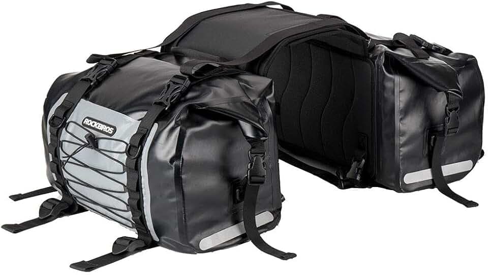 ROCKBROS Motorradtasche Hecktasche 100% Wasserdicht mit Schultergurt 62L