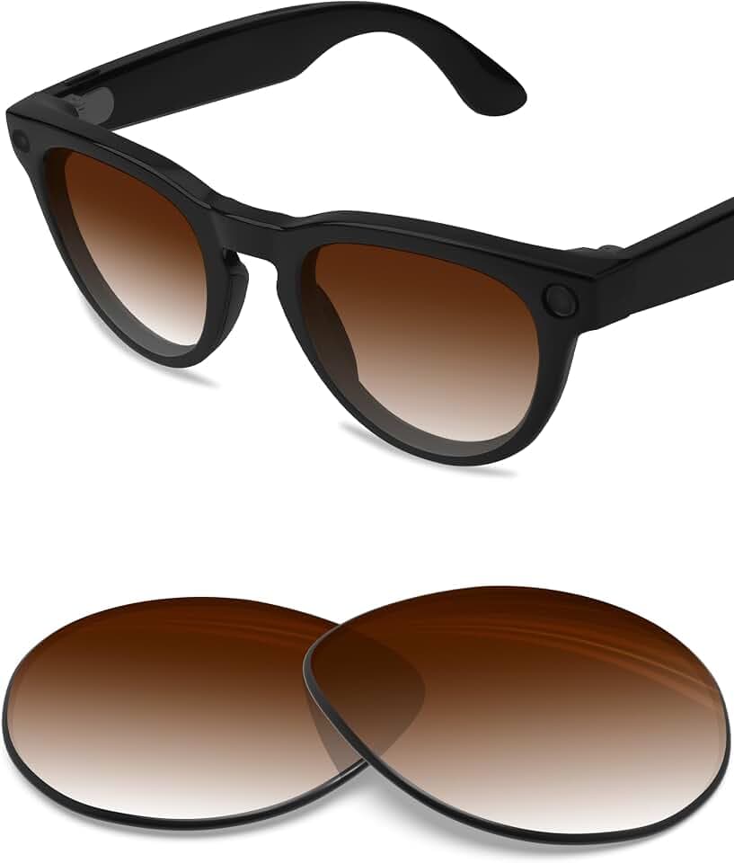 BLAZERBUCK Photochromic Replacement Lenses Compatible with Ray-Ban Meta Headliner RW4009 | RW4013 (Gen 2) 50mm Smart Glass