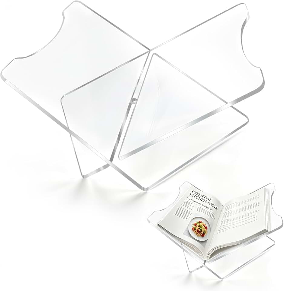 Acrylic Book Stand for Display, Clear 5mm Book Holder, 13.7 x 9.8 x 6 in