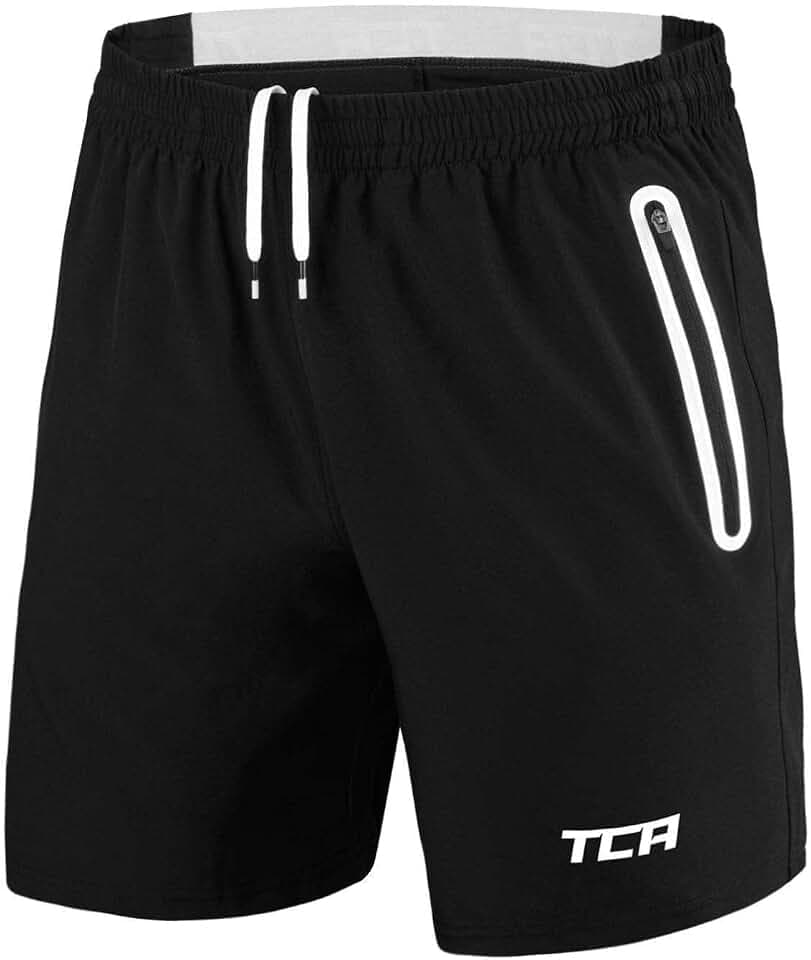 TCA Laufhose für Herren Kurz - Sporthose Herren Kurz - Kurze Sporthose mit Reißverschlusstaschen - Männer Sport Shorts - Gym Shorts - Sport Hose Männer - Running Shorts Men