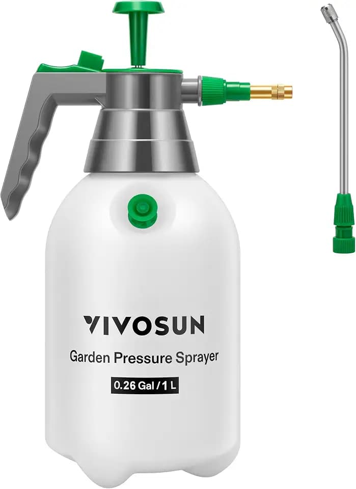 VIVOSUN 1L Pump Sprayer, 34oz Water Spray Bottle with Safety Valve