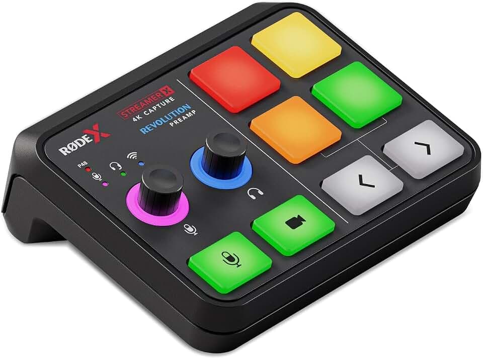 RØDE X Streamer X Professionelles Audio Interface und 4K Video Capture Card mit XLR-, HDMI- und TRRS-Anschluss für Streaming, Gaming und Content Creation
