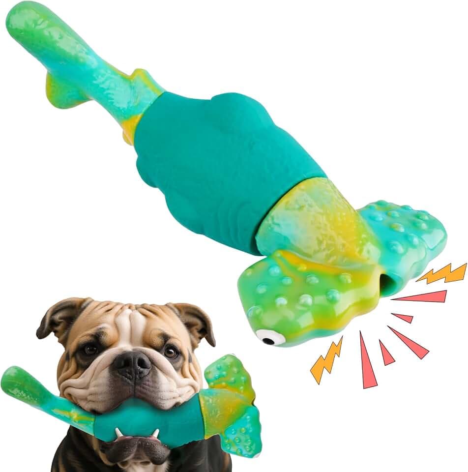 BIKIISEN Dog Toys for Aggressive Chewers, Squeaky Tough Chew Toys