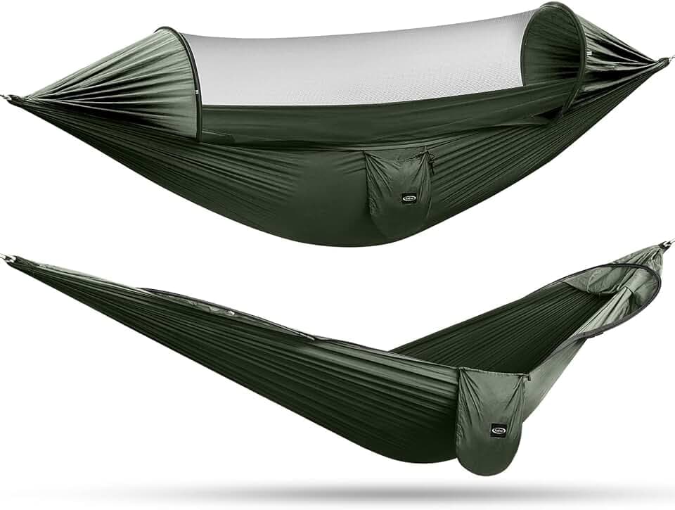 G4Free Large Camping Hammock for Outside with Mosquito Net 2 People Hammock