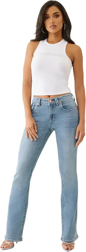 True Religion Women's Becca Mid-Rise Bootcut Jeans