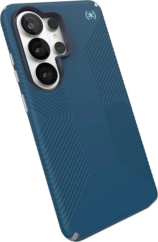 Speck Samsung Galaxy S26 Ultra Presidio2 Grip + Magnet Case - Deep Sea/Silver Metallic/Spell Blue