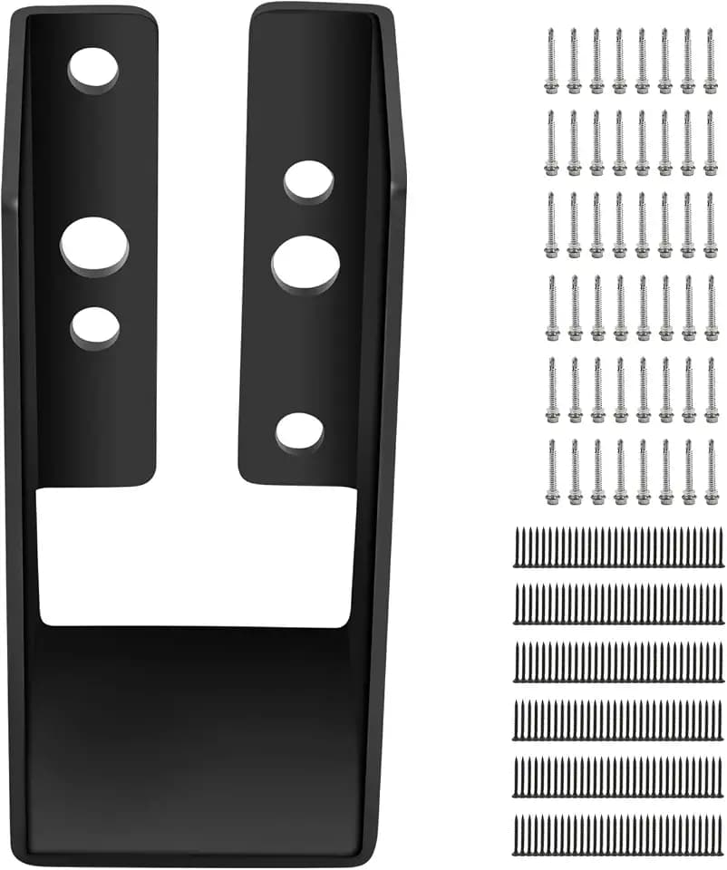 VEVOR Concealed Joist Hanger, 2"x4" Outdoor Accent Concealed-Flange, Pack of 24 Concealed Joist Bracket, Q235 Steel Plate Powder-Coated Concealed Face Mount Joist Hanger Inner 1.6×3.6in for Beam Swing