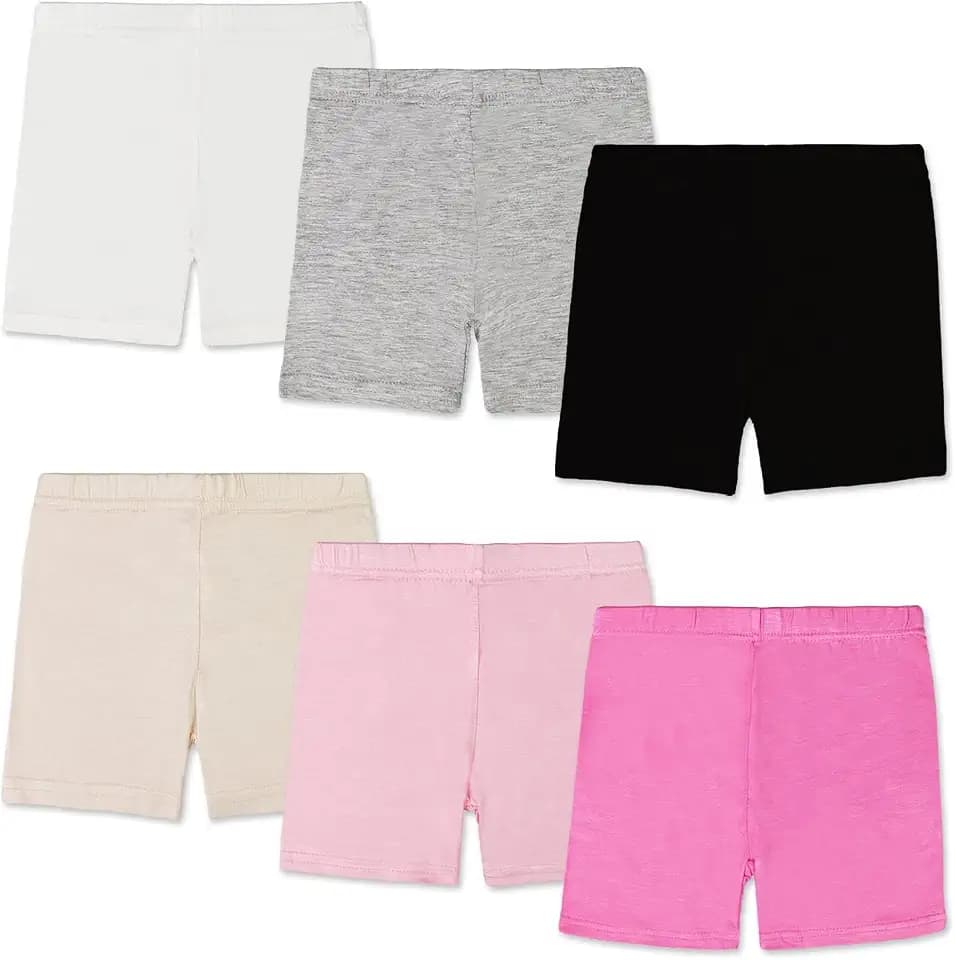 Kurze Leggings Mädchen，6 Pack Baumwolle Radlerhose Mädchen 2-10 Jahre