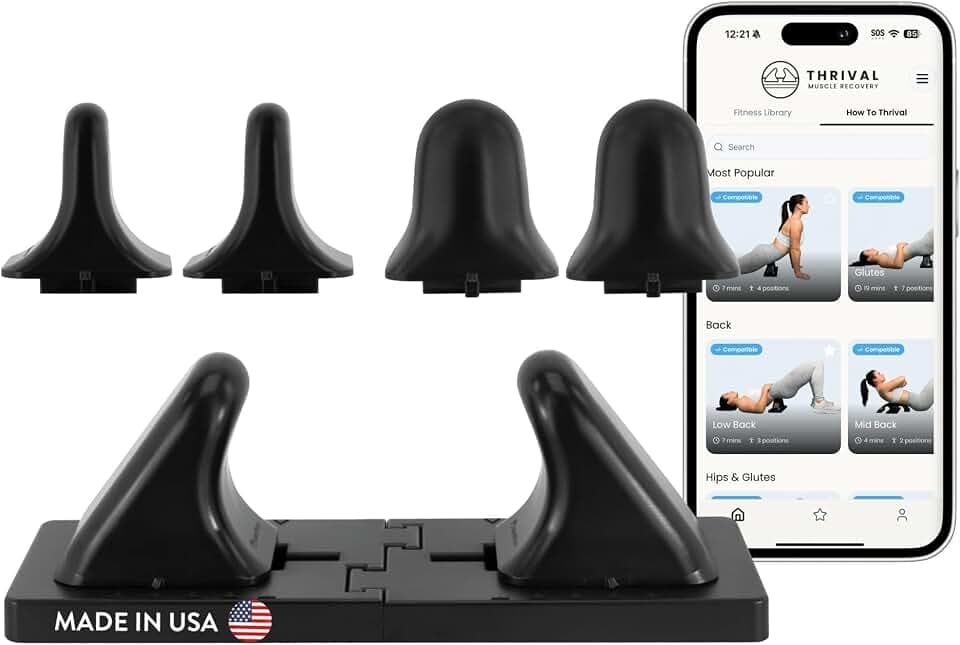 Thrival Deep Tissue Pro, Psoas Muscle Release Tool, Patented, Carbon Black
