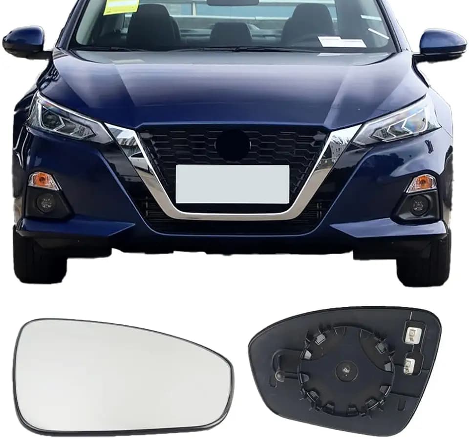 Passenger Side Mirror Replacement Glass for Nissan Altima 2019-2022,Automotive Exterior Heated Right Side View Mirror Glass for 2019 2020 2021 2022 Nissan Altima