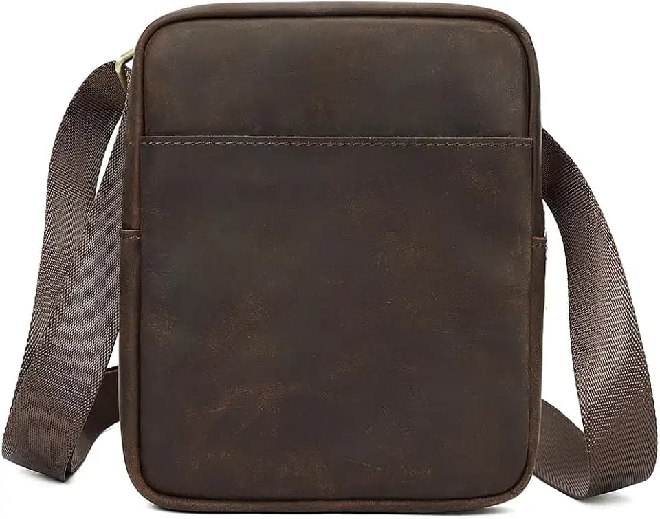 NIUCUNZH Real Leather Men Crossbody Bag Small Purse Messenger Shoulder Bag