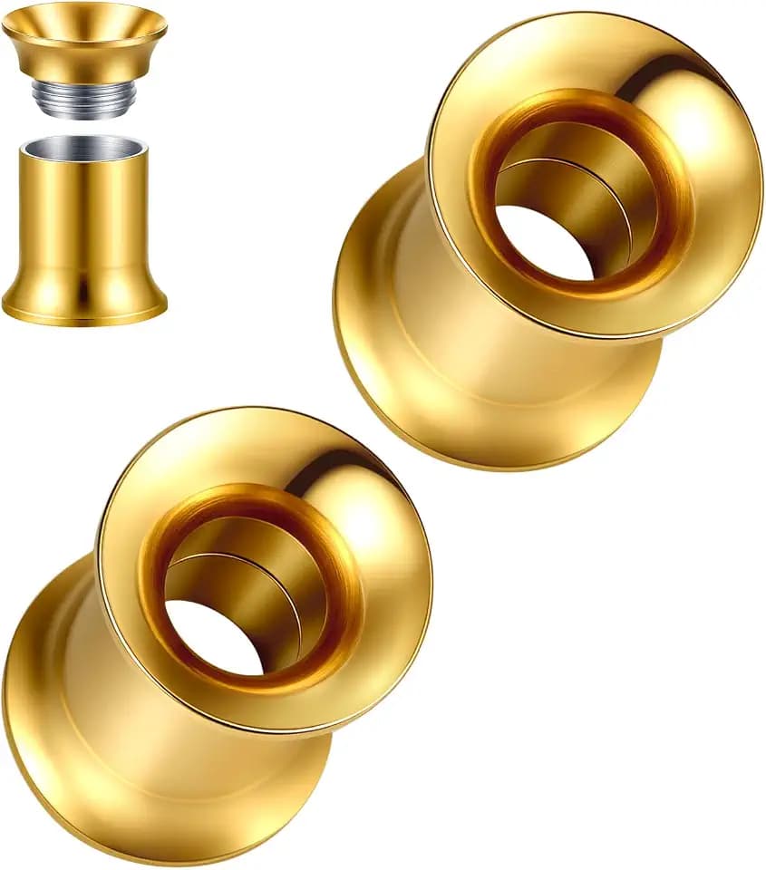 Surigcal Stainless Steel Ear Gauges Tunnels - Internally Threaded Plugs For Ears - Internally Threaded Ear Gauges For Men Women - Double Flare Internal Thread Screw-Fit Gauge Flesh Tunnel Earrings