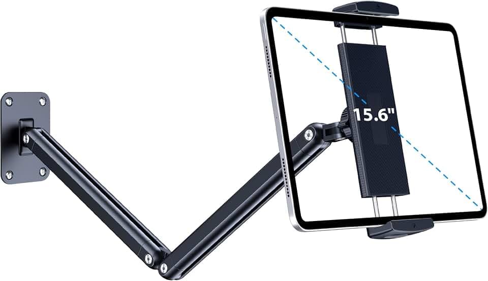 Tablet Halterung Wand, Aluminiumlegierung iPad Wandhalter mit Metallbasis