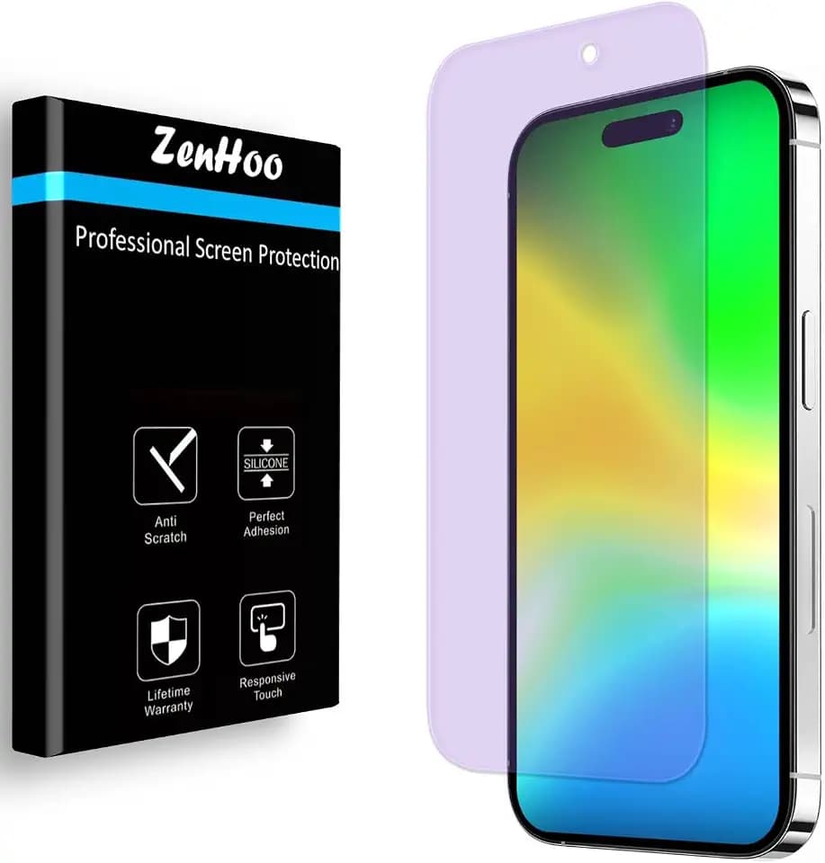 For iPhone 15 Pro Max, Anti Blue Light [Eye Protection] Tempered Glass Screen Protector