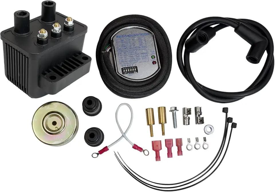 53-660 Single Fire Programmable Ignition Coil Kit for Harley Big Twin 70-99
