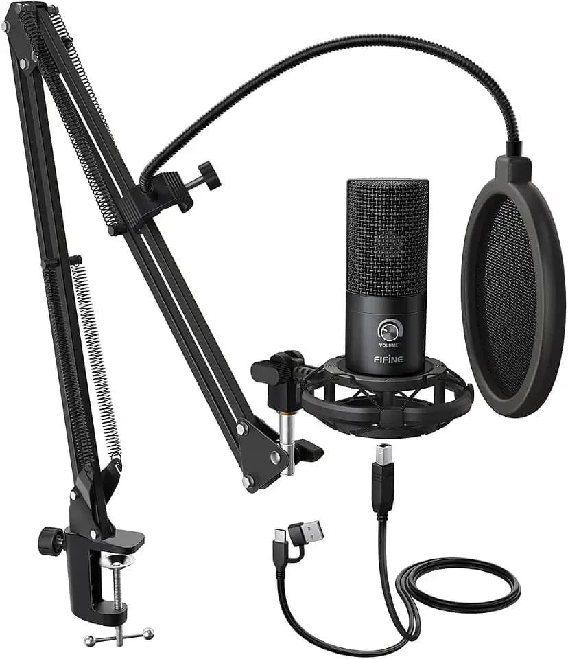 FIFINE T669 Studio Condenser USB Microphone for Recording Podcasting