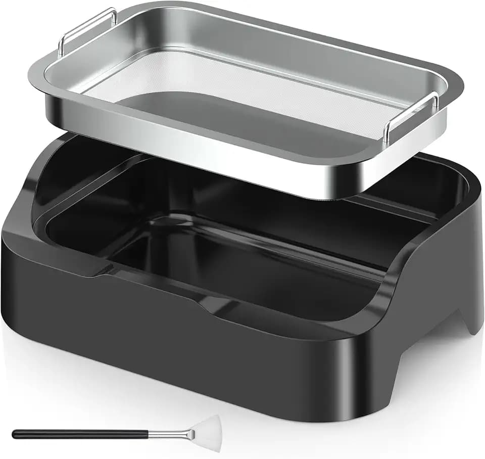 Trimming Tray with 150-Micron Replaceable Mesh Screen – Includes Static Brush – Ergonomic High-Wall Sorting Tray for Fine Particle Filtering and Material Handling