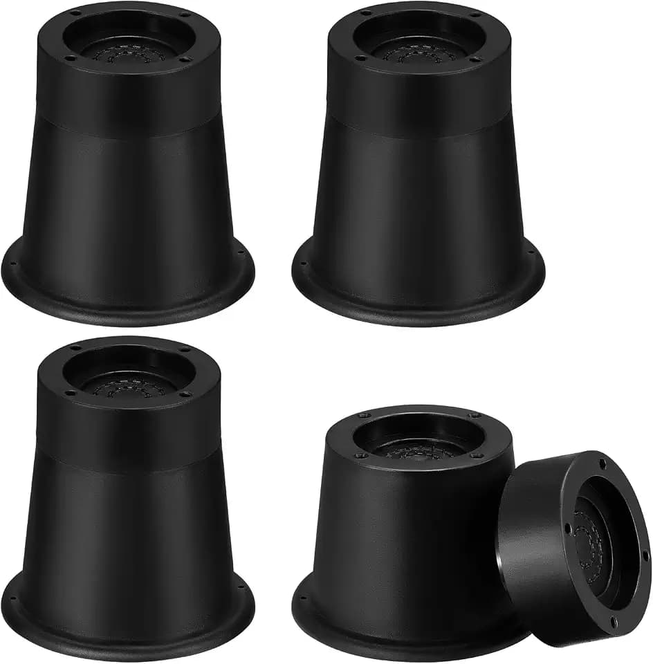 Bett Erhöhungen, Stuhl Erhöhungen, hohe Last tragen Runde Möbel Erhöhungen, Heavy Duty Möbel Erhöhungen（Schwarz 4 Pack (3 Inch)