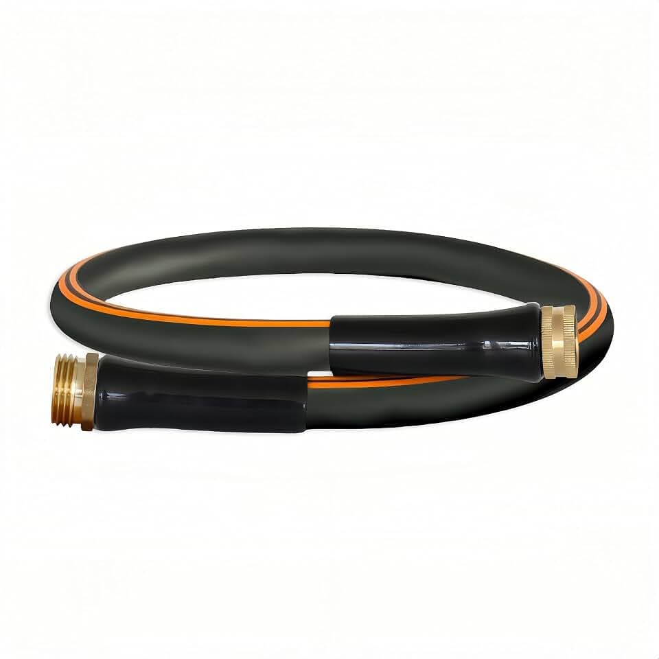 Atlantic Short Garden Hose 4 ft Black 5/8" Heavy Duty Water Hose Extension